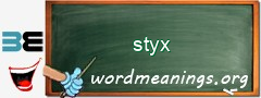 WordMeaning blackboard for styx